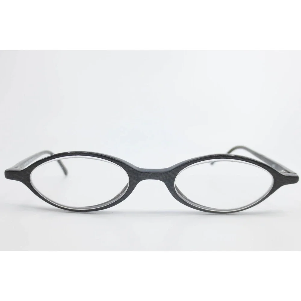 Ogi Eyewear MOD.A7008 COL.128B Oval Woodgrain Texture Frames 42-20-140 Black